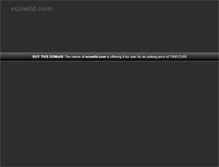 Tablet Screenshot of ecowild.com